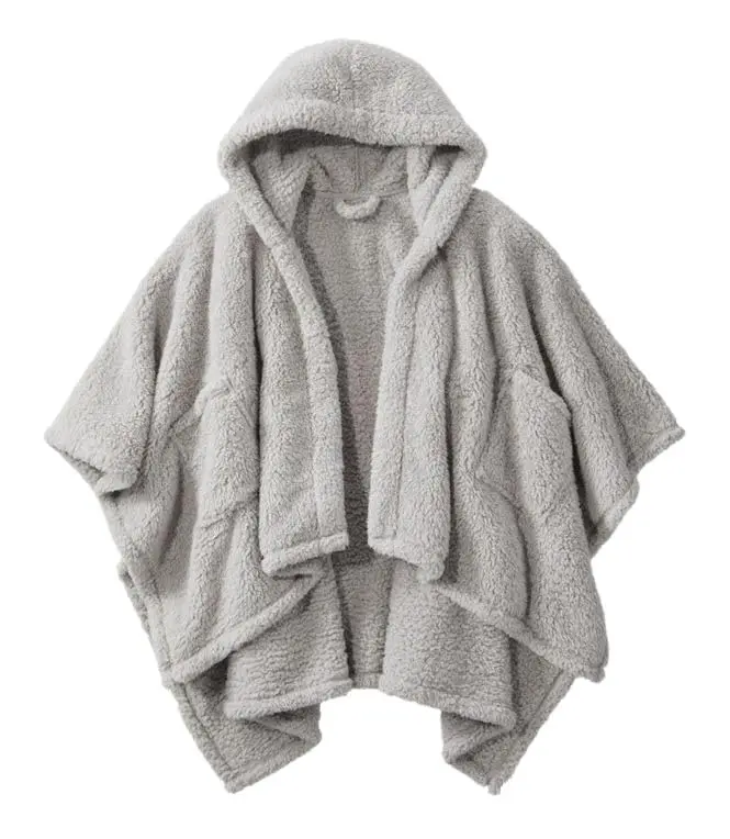 Hixiaohe Hoodie Blankets for Women, Oversized Cozy Hooded Wrap, Relaxing Double Sherpa Fabric Poncho Cape with Pockets, Wearable Blankets, Oversized Hooded, Fashion, One Size For Most