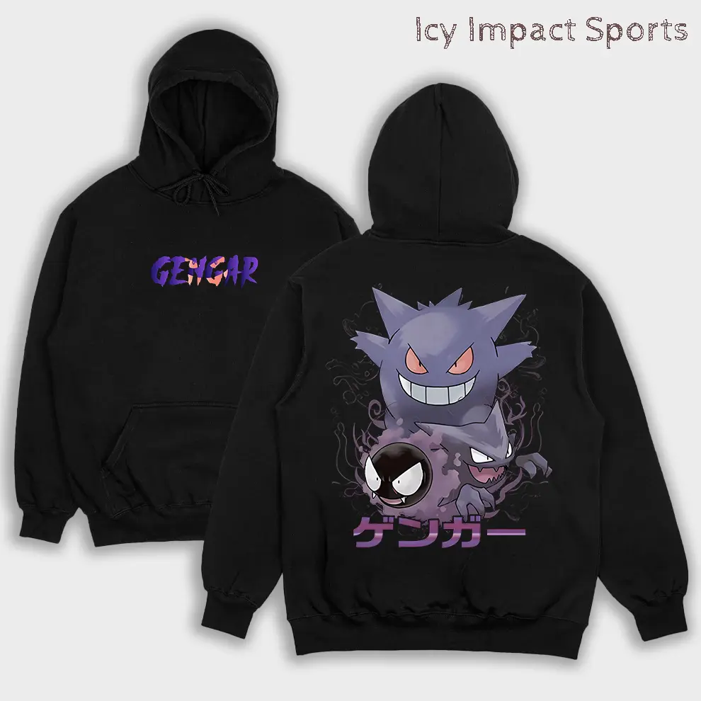 Retro Vintage Pokemon Lavender Town Gengar  Evolution  Anime Oversized Double Printed Shirt, Anime Manga, Heavyweight Cotton, Gift For Anime Fan, Sweatshirt Manga