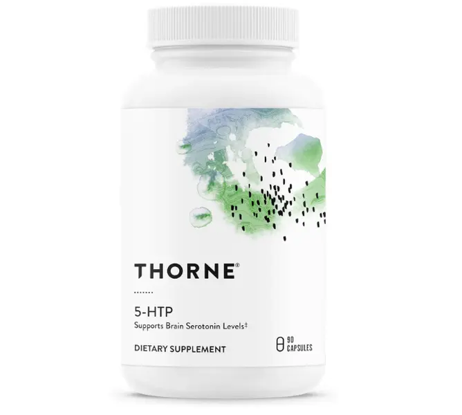 THORNE - 5-HTP - Contains Vitamin B6 - Serotonin Support for Sleep & Stress Management* - 5-Hydroxytryptophan Supplement - Third-Party Certified - Gluten, Dairy & Soy-Free - 90 Capsules
