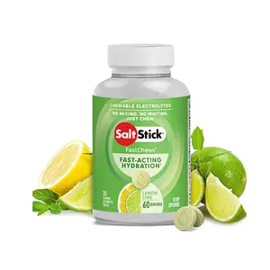 Electrolyte FastChews Lemon Lime Flavor, Chewable Salt Tablets for Running, Hydration & Endurance Support, 120 Count