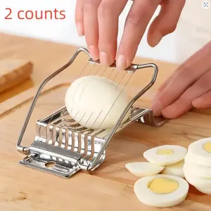 2-Piece Stainless Steel Kitchen Tools Set, Egg Cutter and Egg Slicer, Durable and Easy-To-Use, Perfect for Home Cooking