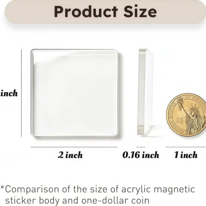 DIY Transparent Acrylic Refrigerator Magnetic Craft Kit With Adhesive Backing Magnets, Custom Handmade Fridge Magnet Creative Home Decor Gift