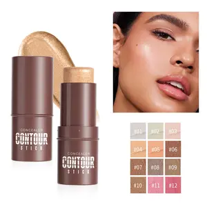 High-Shine Makeup Highlighter Stick, Waterproof, Concealer, Face & Body Brightening Pen, Long-Lasting, Natural Look, Suitable for All Skin Types
