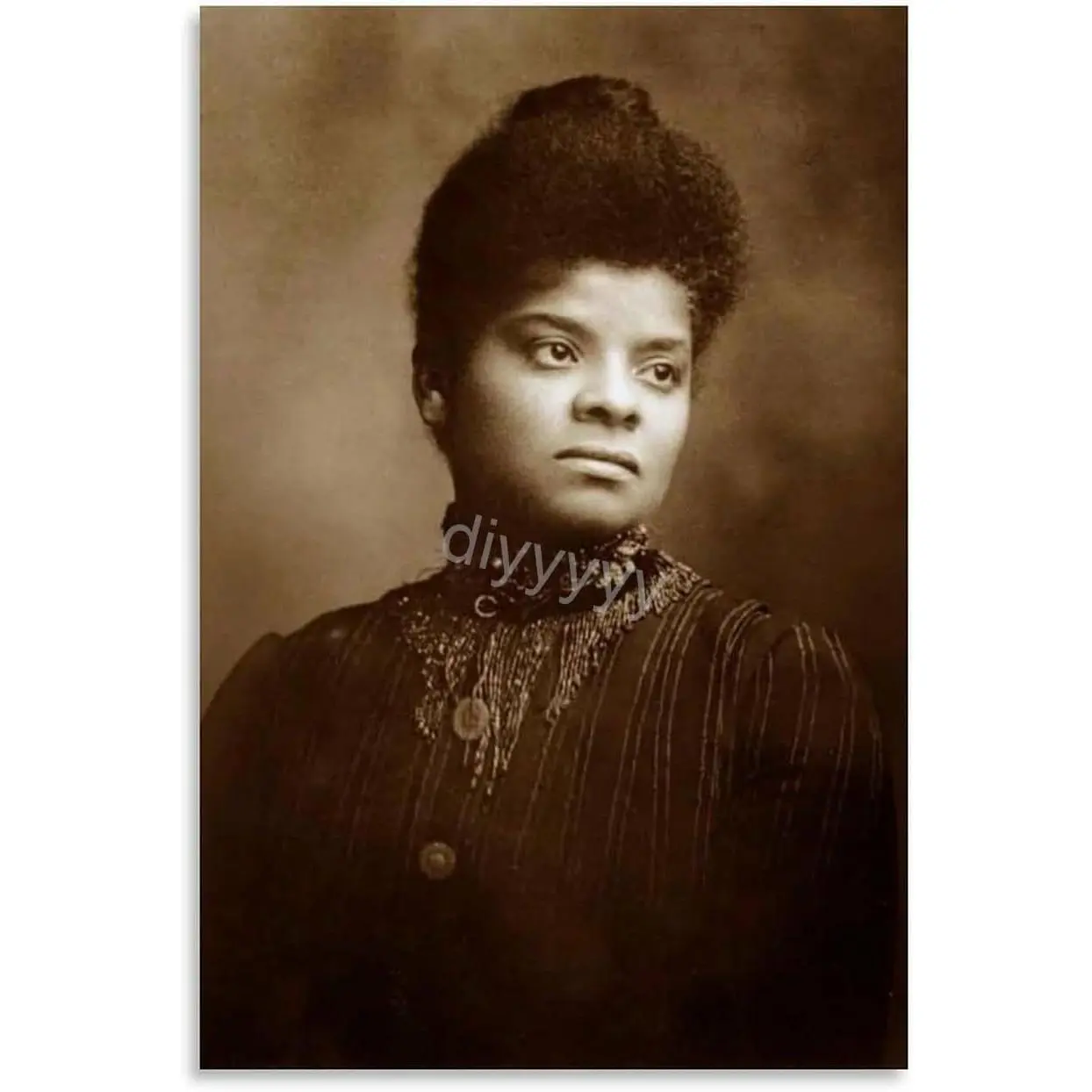 Ida B Wells Vintage Portrait Poster 4 Canvas Posters And Prints Wall Art Pictures for Living Room Bedroom Decor 16x24inch(40x60cm) Unframe-style Colorful