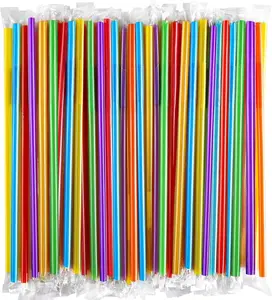 100 individually packaged straws, easy to carry, perfect for going out, going to school, working, and traveling, etc