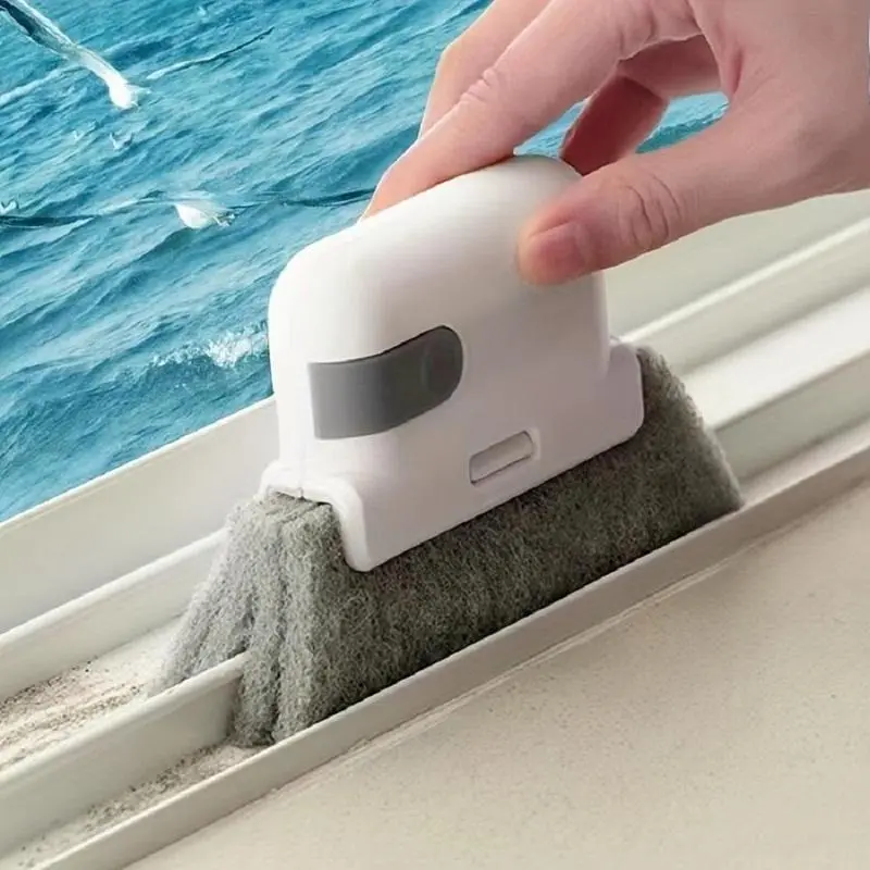 Window Cleaning Brush,Multifucation Groove Cleaning Brush for Household Use, 3 in 1 Window Sliding Door Track Cleaner, Sill, Tile Lines, Shutter, Car Vents, Keyboard, Small Spaces Clean Kit