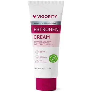Vigority Estrogen Cream For Women with Wild Yam, Natural Bioidentical, Hot Flashes Menopause Relief, Estrogen Cream