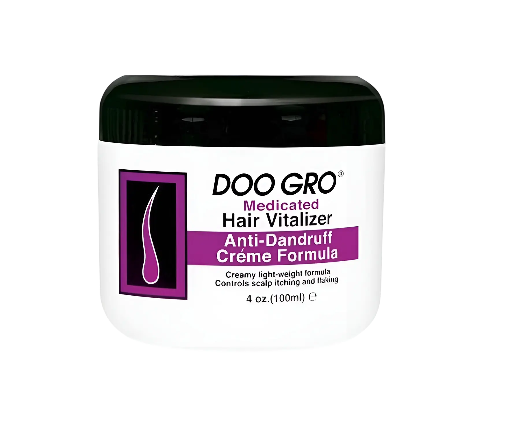 DOO GRO Medicated Hair Vitalizer Anti-Dandruff Scalp Treatment Creme - 4 oz, Itchy Scalp Relief for Adults, Reduces Itching, Flaking & Hair Breakage, Contains Stearyl Alcohol, Cetyl Alcohol, Betaine & Mineral Oil