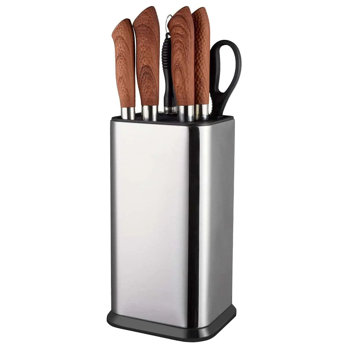 Stainless Steel Multi-grid Kitchen Knife Holder, Kitchenware 1 Count Multifunctional Storage Knife Rack, Large Capacity Kitchen Storage Shelf For Home, Knifeholder