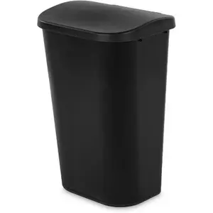 11.3gal Lift Top Waste Basket Black - Brightroom ™ : Kitchen Trash Can, Fingerprint-Resistant, Indoor Trash Bin