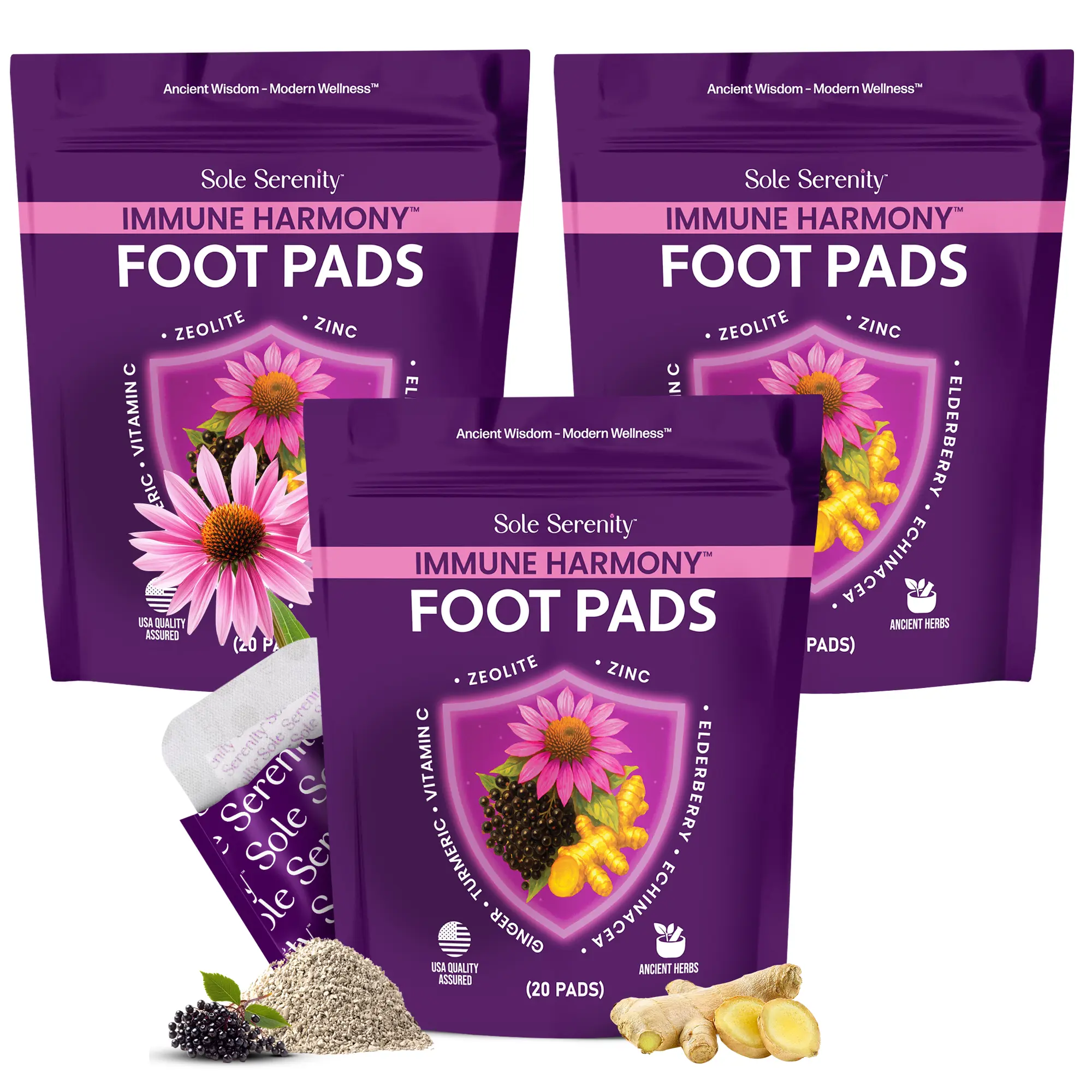 (3 Pack) Immune Harmony Detox Foot Pads