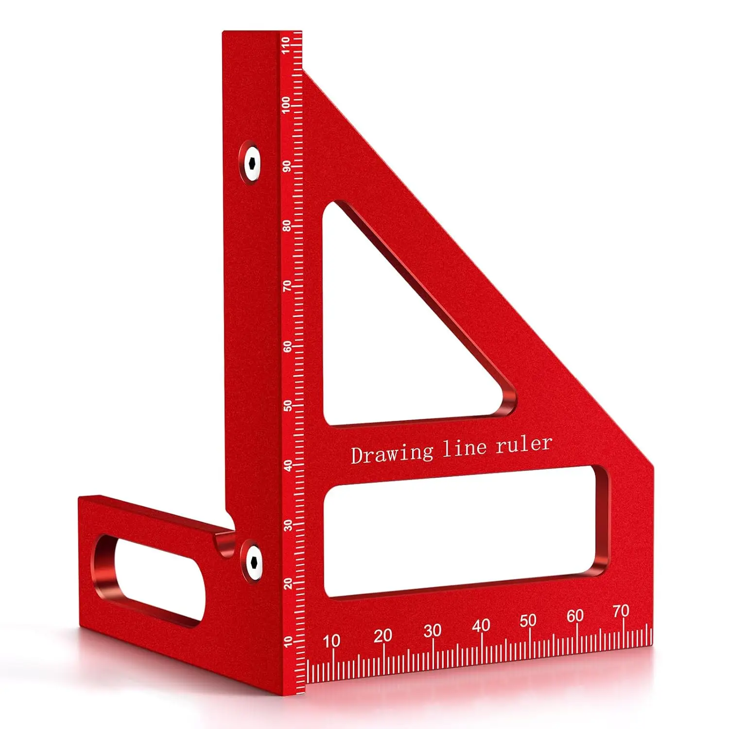 Swiilpo 3D Multi-Angle Measuring Ruler - Professional Aluminum Alloy Angle Ruler, 45/90-Degree Squares & Protractors, Miter Triangle Layout Tool for Woodworking Metric Construction, Angle Ruler Rulers, Squares & Protractors