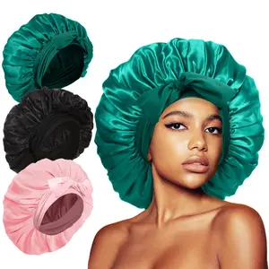 Satin Bonnet Silk Bonnet for Sleeping Silk Sleep Cap Hair Bonnet with Elastic Tie Band for Curly Hair Night Cap SummerVibes