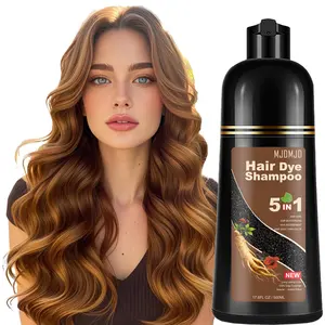 Blonde Brown Hair Dye Shampoo 3-in-1 Vegan Color for Gray Hair , Instant Hair Coloring Shampoo for Men and Women, Coverage Colors in 10-15 Mins, Easy to Use & All Hair Types & Root Touch Up, 500ml
