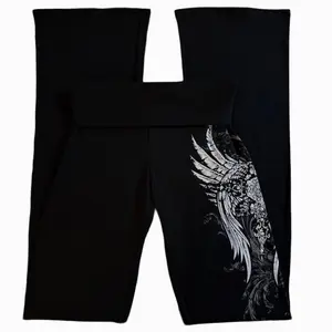 Celestial foldover flared leggings