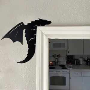 Wooden Dragon Design Door Frame Decoration, Creative Hanging Decor, Hanging Decor for Home Living Room Bedroom Kitchen, Wall Mounted Decor, Hangable
