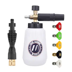 M MINGLE Foam Cannon, Compatible with Portland Husky and Ryobi Pressure Washer, with 5 Nozzle Tips, 1/4 Inch Quick Connector fathersdaygift