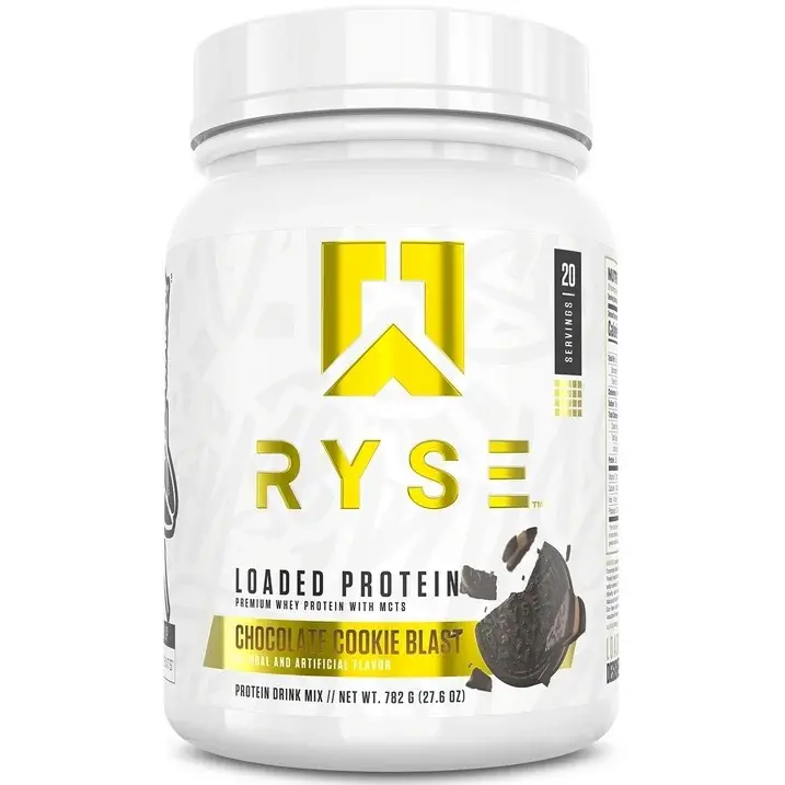 RYSE Loaded Whey Protein Dietary Supplement - Chocolate Cookie Blast Flavor, 27.6 oz (782 g), 20 Servings, With MCTs, Fitness-Friendly, Convenient for Adults, Healthcare
