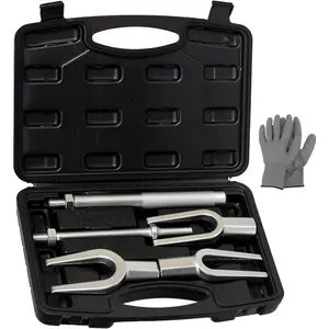 5-Piece Ball Joint Separator Set, Pickle Fork Tool Set, Tie Rod Removal Tool Set, 1-1/8", 15/16", 11/16", for Cars and Light Vans, with Suitcase
