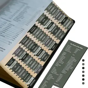 Tabs   Resistant  Tabs - Easy to Apply, Laminated for Durability - Old &  Testament -  for All Bibles - for Women and Men (Ebony)