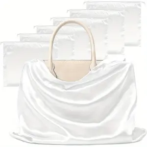 6 Pack 40x50cm Dustproof Drawstring Bag for Handbags, Silk Dust Cover Bag for Handbags Purses Shoes Boots, Travel Storage Pouch