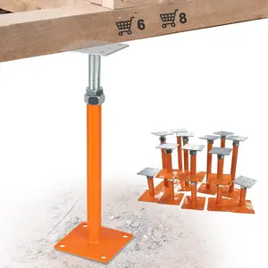 House Jacks for Leveling, Floor Jacks Screw 8 count Adjustable 11" - 16" Height Range, Foundation Jacks Pole Joist Support,  Crawl Space Max Load Capacity 4 ton 8 Pack, Joist Lifting