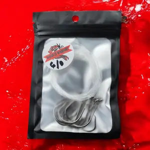 Snelled Circle hooks -Whisker Warrior Catfish Hooks - 10 Pack, 6/0 8/0 10/0