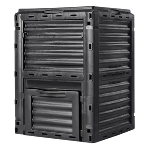 【fathersdaygift】VEVOR Garden Compost Bin 80 Gal, BPA Free Composter, Large Capacity Outdoor Composting Bin with Top Lid and Bottom Door, Easy Assembling, Lightweight, Fast Creation of Fertile Soil