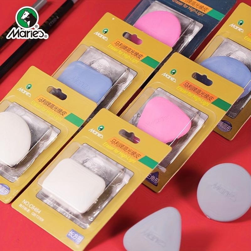 Marie's Highlight Eraser for Sketching Drawing Art, Soft Non-Abrasive Eraser Cleanly Removes Graphite Charcoal, 4-Pack