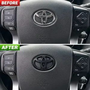 1x 3D BLACKOUT STEERING WHEEL OVERLAY FOR TACOMA TUNDRA COROLLA CAMRY HIGHLANDER