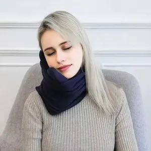 Orthopedic Neck Pillow for Neck Pain Relief Supportive Memory Foam Breathable Comfortable Travel Pillow with Washable Cover Ideal for Airplane Car Train Home Use