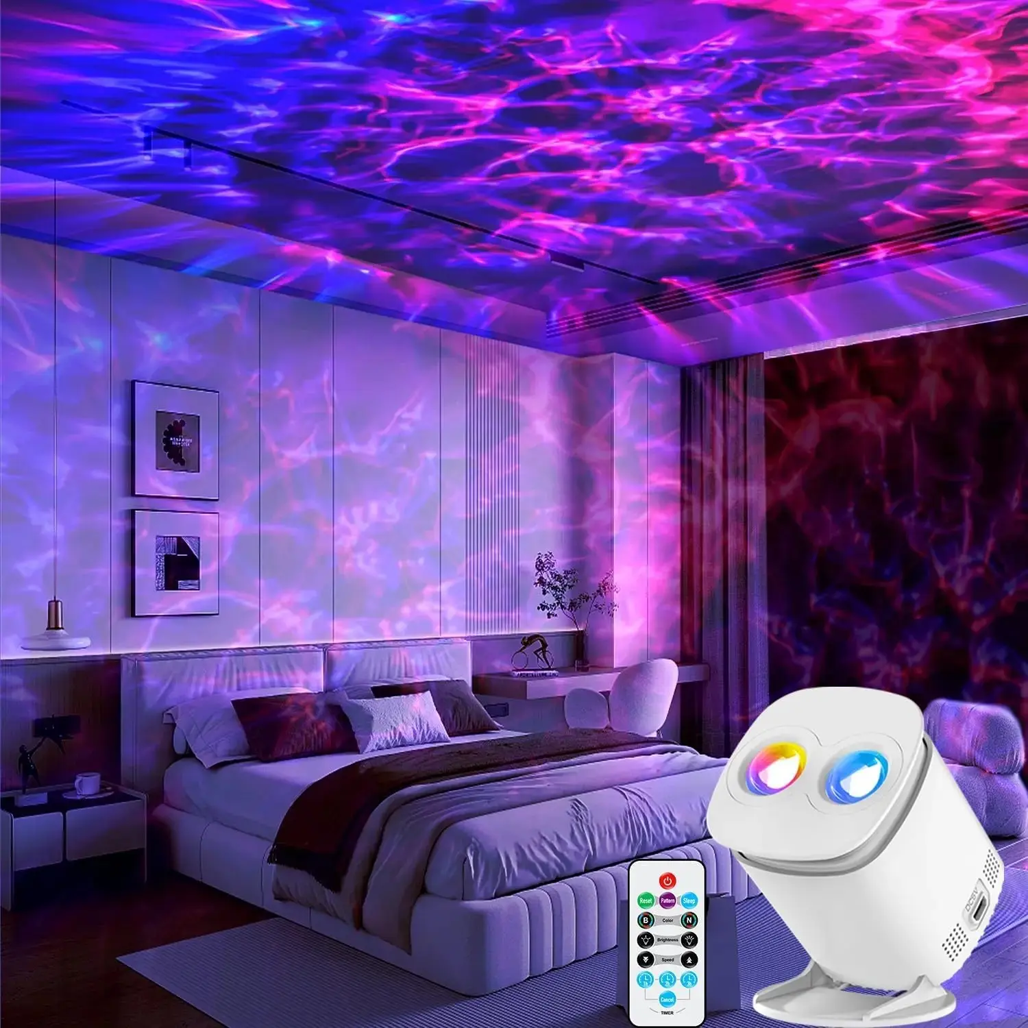 New Deal - Galaxy Projector with 41 Lighting Modes, Remote Control, Timer, and Sleep Mode for Kids Bedroom, Night Light, Nebula Ceiling LED Lamp, Room Decor, Gifts for Birthdays