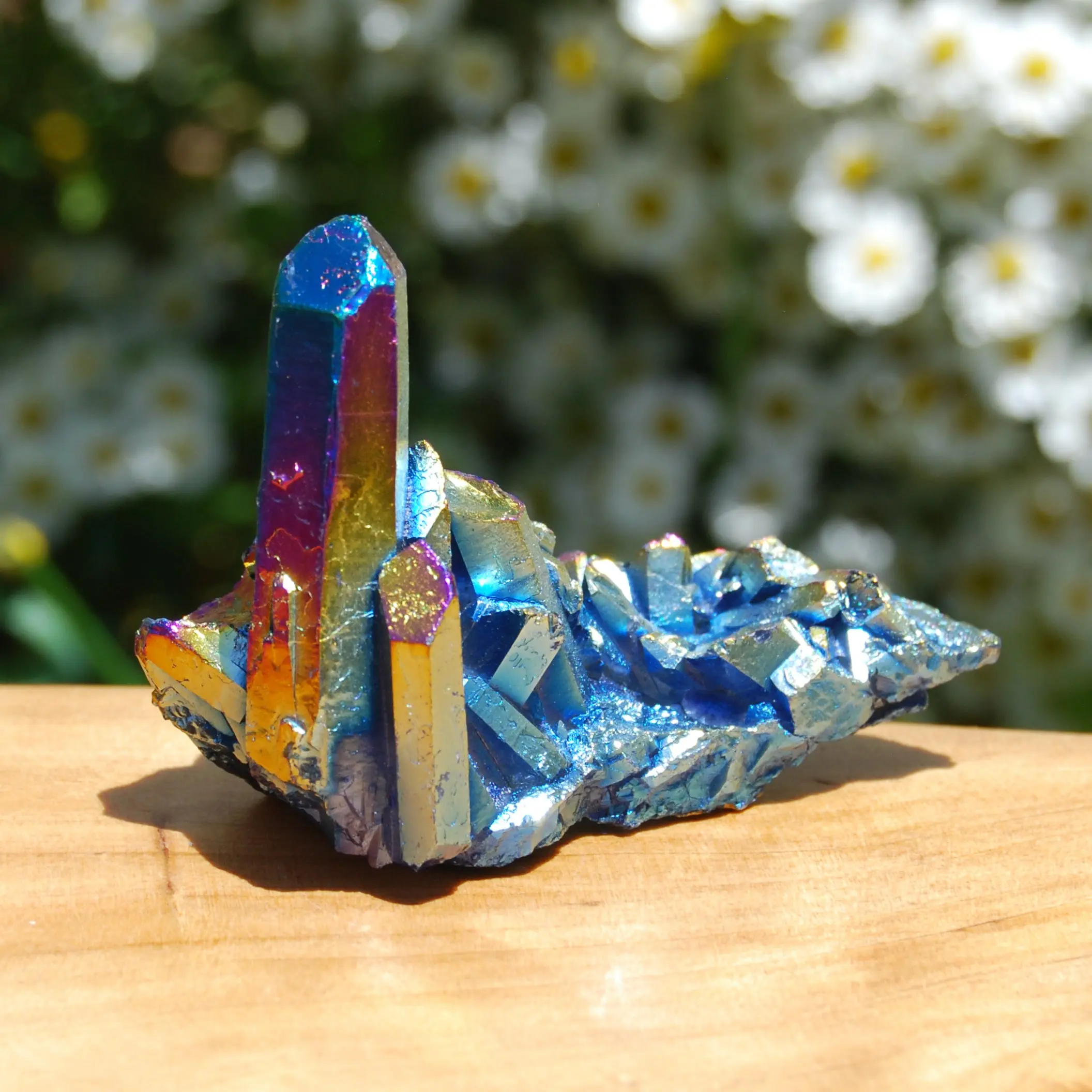 3in 75g Titanium Aura Quartz Crystal Cluster