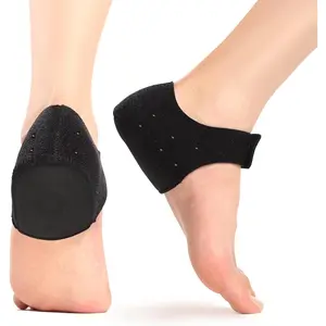 Plantar Fasciitis Heel Cup Protectors - Heel Cups for Heel Spur,Achilles Tendinitis,Cracked Heels,Heel Pain Relief Products - Gel Heel Cushion Pads,Black,Large(W 9.5-13 / M 8.5-14) Soft Silicone