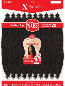 Outre X-Pression Twisted Up Springy Afro Twist 20" 10X Braiding Hair