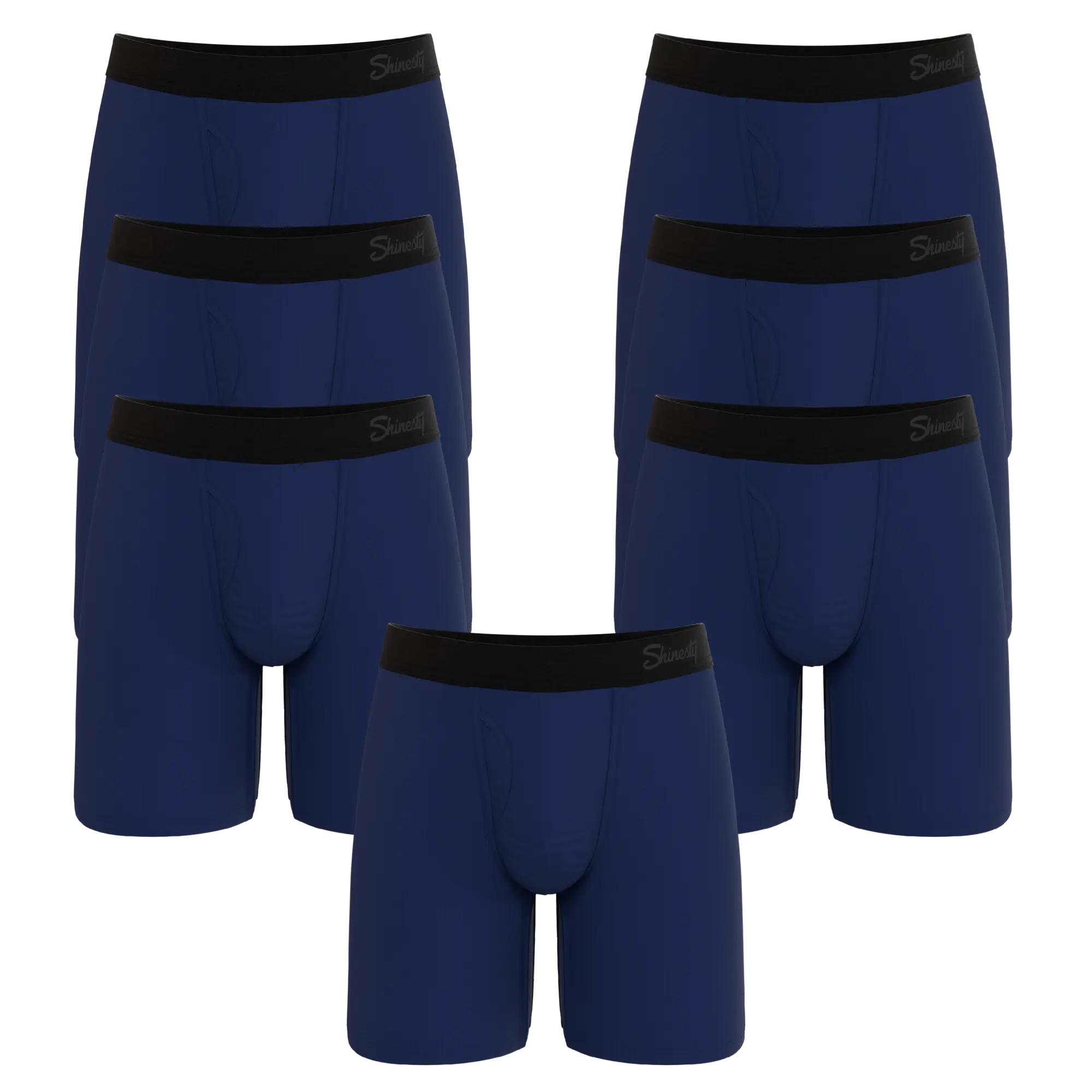 The Big Blue | Shinesty Long Leg Ball Hammock® Pouch Underwear With Fly 7 Pack