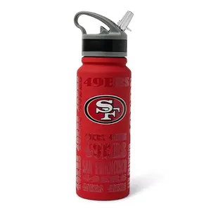 San Francisco 49ers Replay 25-Ounce Stainless Steel Flip-Top NFL Water Bottle