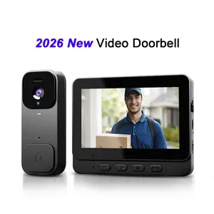 2026 New X7 Video Doorbell (No WiFi Required) with Display Screen-Wireless Doorbell Camera, No App, No Monthly Fees,Two-Way Talk, Night Vision