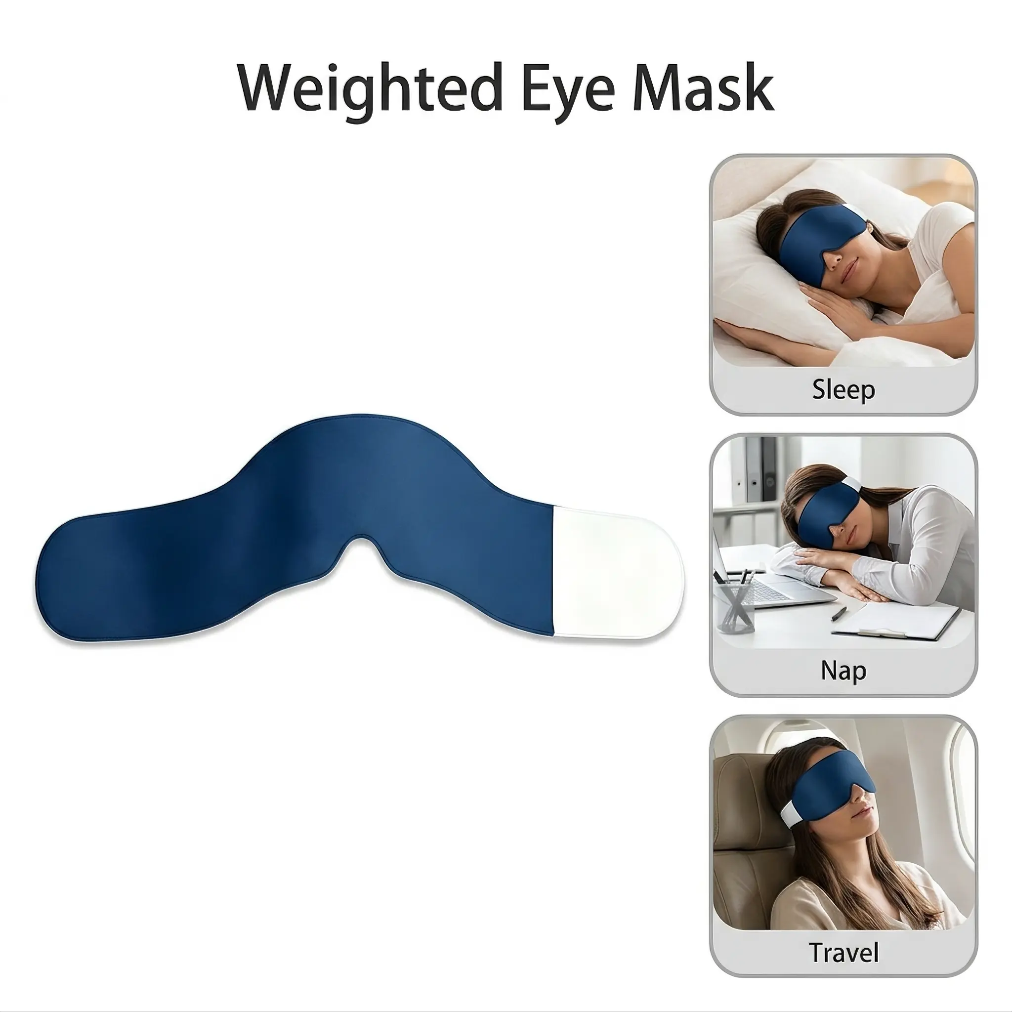 Unisex Sleeping Eyemask - Cloud-Soft Cooling Bamboo Fiber Sleep Aid for Side Sleepers, with Ear Covers, Adjustable Silent Breathable Strap, Skin-Friendly Portable Summer Travel Gift, No Distractions Blocking
