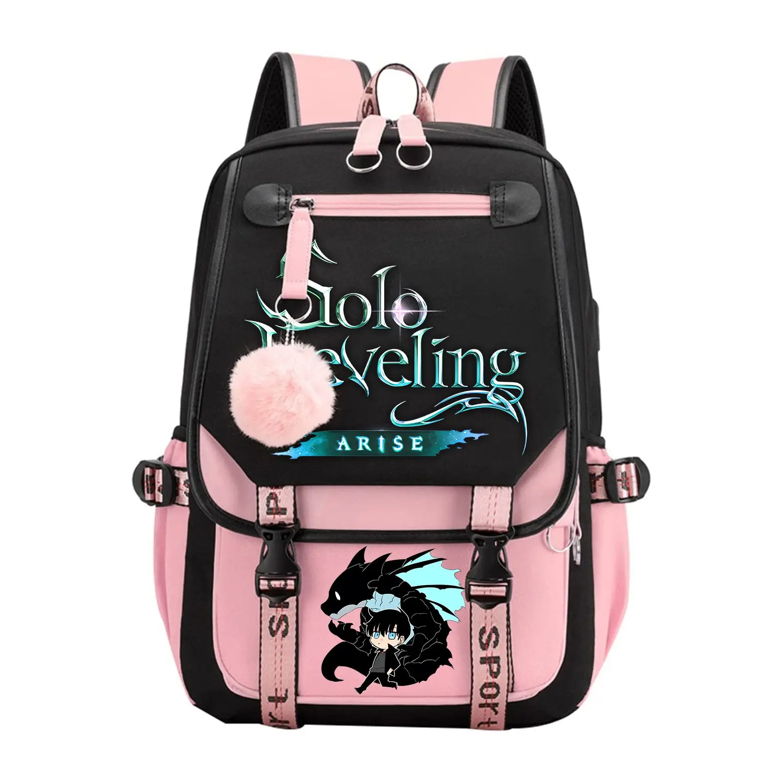 Anime Full-Print Backpack, Multifunctional 17-Inch Travel Laptop Bag for Students, Water-Resistant with 8 Organizer Pockets, Multifunctional Backpack, Travel Laptop Backpack