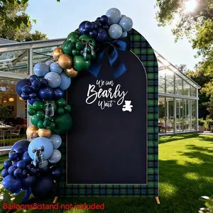 7.2ft Mexican Baby Shower Party Arch Backdrop Cover Talavera Terracotta Style Stretchy Fitted Fabric Brown Boy Girl Arched Chiara Wall Photo Background Welcome Sign 4x7.2ft 7ft 6ft 6.6ft Banners Print