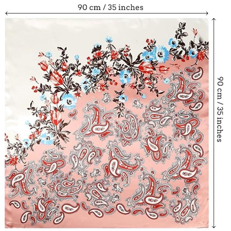 35" Large Square Silk Like Head Scarf - 3-piece suit Hair Scarves Bandana Scarf Headscarf  Scarf for Women