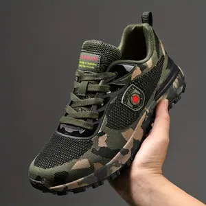 Men’s Casual Camouflage Breathable Non-Slip Sneakers – Military Training Shoes for Outdoor Walking, Running & Hiking, All Seasons, Lace-Up Design, Father’s Day Gift