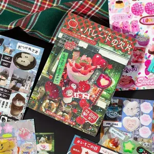 Japanese Ancient Comic Style Material Handbook, 45pcs/set Decorative Sticker, Decal Sticker & Sticker Book, Office Stationery & Supplies, Stickers Kit, Sticker Packs