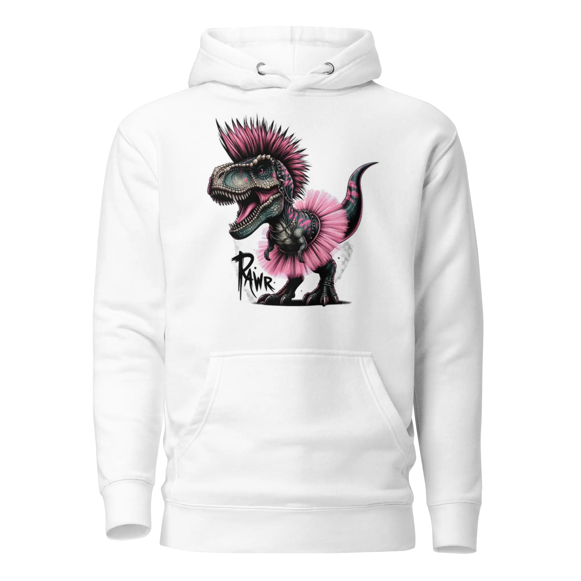 Dino - Hoodie - Cute - Rawr Classic Cotton Sweaters Streetwear Pocket