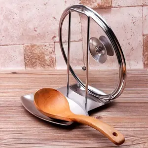Stainless Steel Pot Lid Rack, Kitchen Storage Organizer, Durable Cookware Holder, Space-Saving Design, Easy to Clean, Home Use