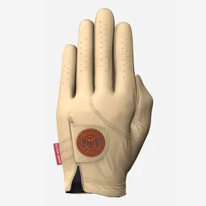 WOMEN'S GHOST SAND Golf Glove - Premium AAA Cabretta Leather, Soft Feel, Excellent Grip, Perforated Stretch Zones, USGA Conforming