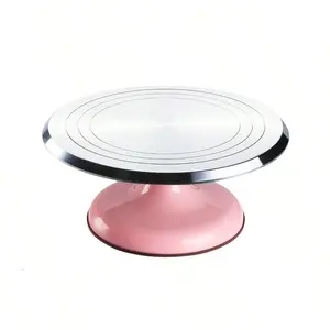10 Inch Aluminum Alloy Rotating Cake Decorating Platform, Party Cake Stand, High Precision Silent Bearing, Ideal for Glazing and Pastry Decoration