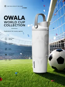 Owala World Cup Collection FreeSip 32oz Water Bottle Insulated Stainless Steel Leakproof Travel Sports Bottle Reusable Hydration Flask