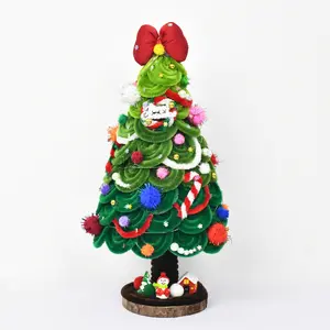 Christmas Magic Small Christmas Tree,12 - inch Miniature, Wooden Base is Easy to Place! Desktop/Bedside Atmosphere is Full, flocked christmas tree,Portable and Lovely Festival Surprise Artwork Decoration Ornaments Led Lantern Artificial Eucalyptus Garland